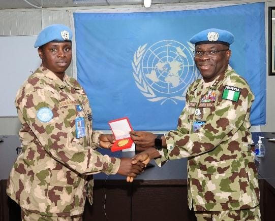 UNISFA Honours Nigerian Female Officer Sqn Ldr Gogo-Akinrogunde ...